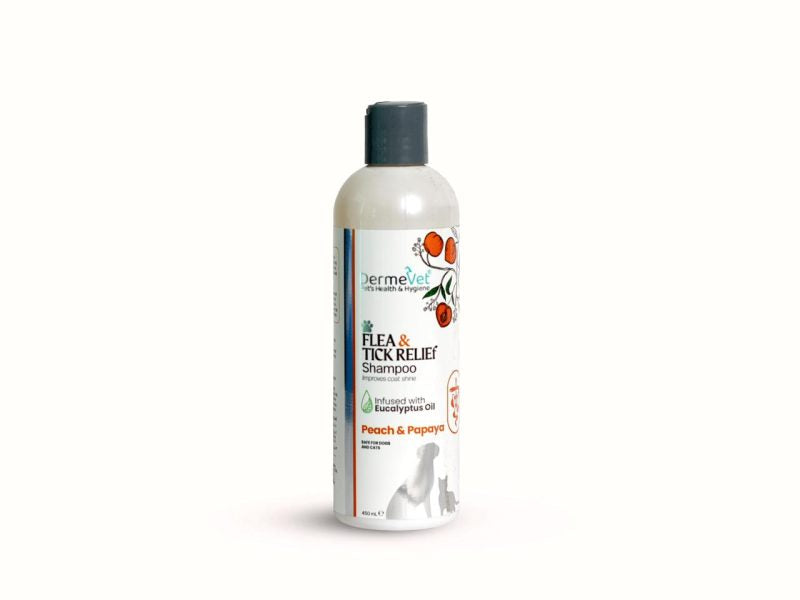 DermaVet Flea and Tick Relief Shampoo For Cats And Dogs