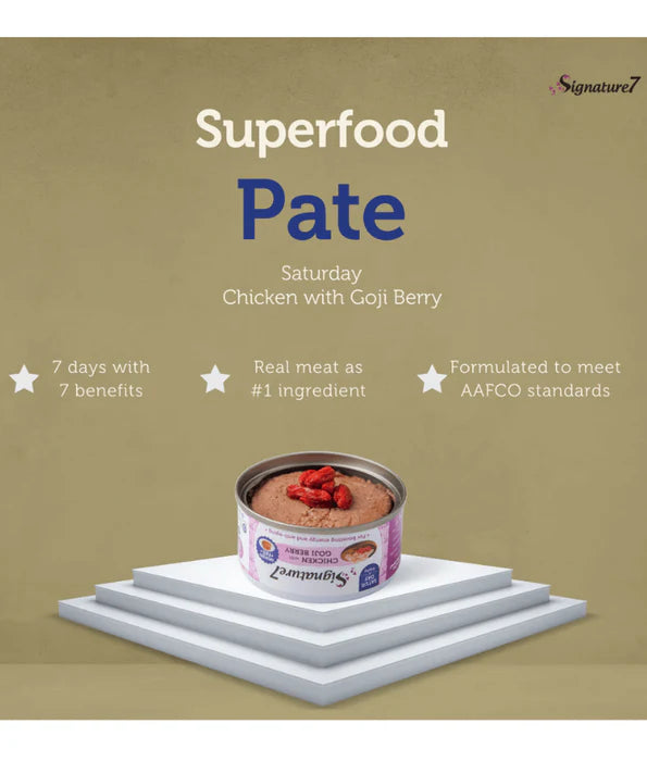 Signature7 Superfoods Pate Weekly Pack With Different Nutritional Benefits Cat Wet Food 7x80g