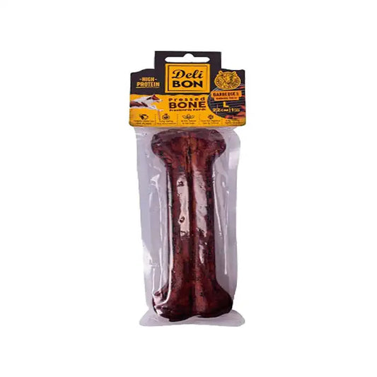 Delibon Barbecue Flavored Leather Pressed Bone Dog Award Medium 27cm