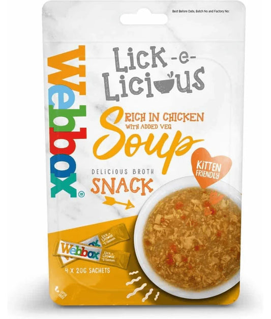 Webbox Lick-e-licious Chicken Cat Treats 4 Sachets