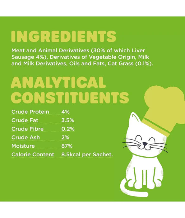 Webbox - Lick-e-Lix Liver Creamy Sausage & Cat Grass Cat Treats 5 Sachets