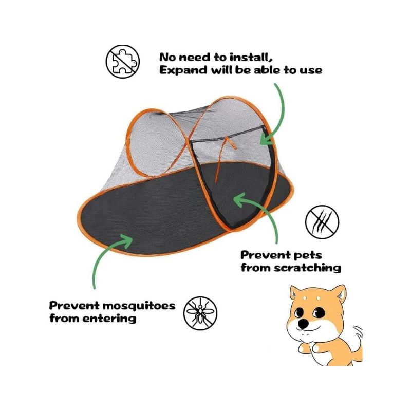 Portable and Foldable Pet Tent – Orange