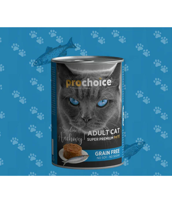 Prochoice - Adult Cat Premium Pate With Sardine & Anchovy - 400g