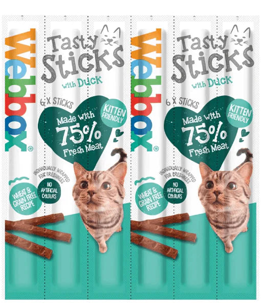 Webbox - Tasty Sticks Duck Cat Treats 6 sticks