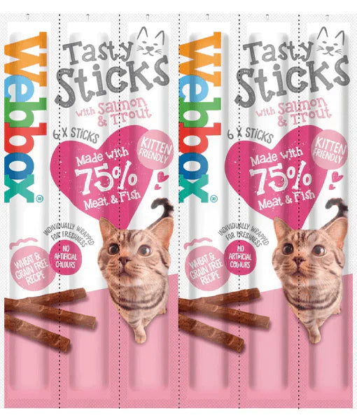 Webbox - Tasty Sticks with Salmon & Trout 6 sticks